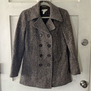 J.Crew Brown Tweed Peacoat